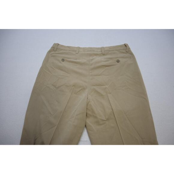 Tommy Bahama Silk Rayon Hawaiian Pants Pleated Front Beige Mens Sz 34 x 34 - Picture 8 of 9